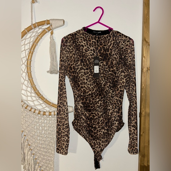 Fashion Nova Tops - Fashion Nova Leopard Print Bodysuit